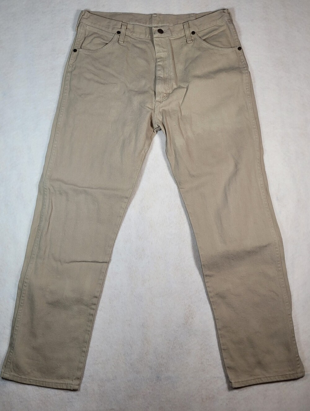 Vintage Men's Wrangler Tan Jeans 13MWZTN 36x32 90’s Made in USA